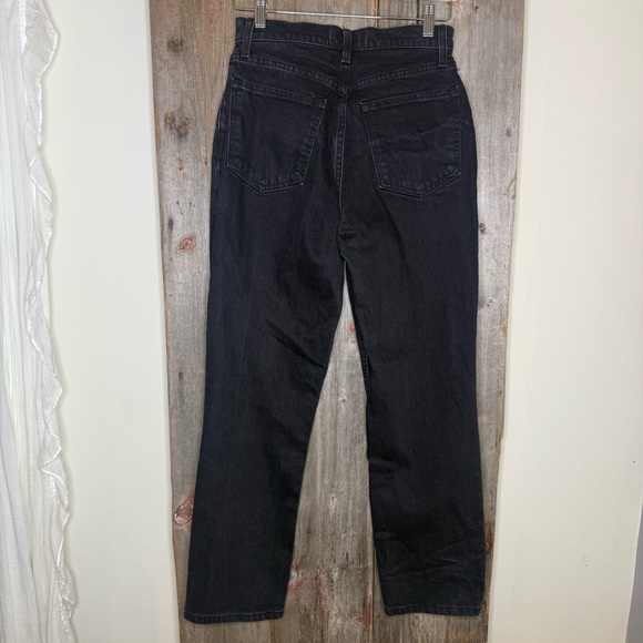 Abercrombie & Fitch Curve Love Ultra High Rise 90s Straight Jean Black Wash 27 S - Picture 6 of 12